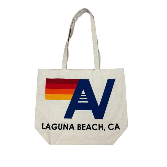 Aviator Nation Laguna Beach CA Small Canvas Tote Bag 17.5x14.5 - Picture 1 of 10